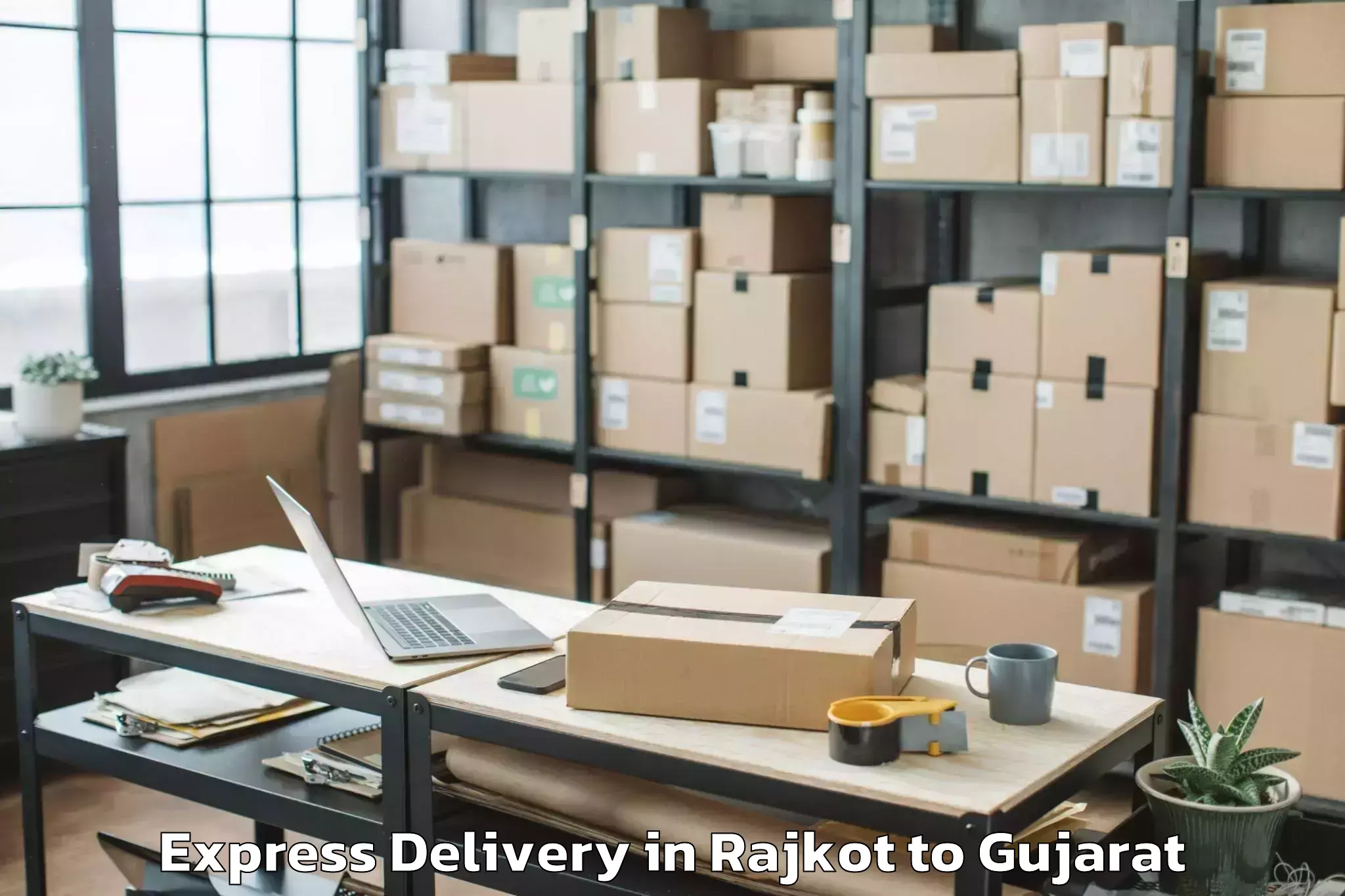 Efficient Rajkot to Savli Express Delivery